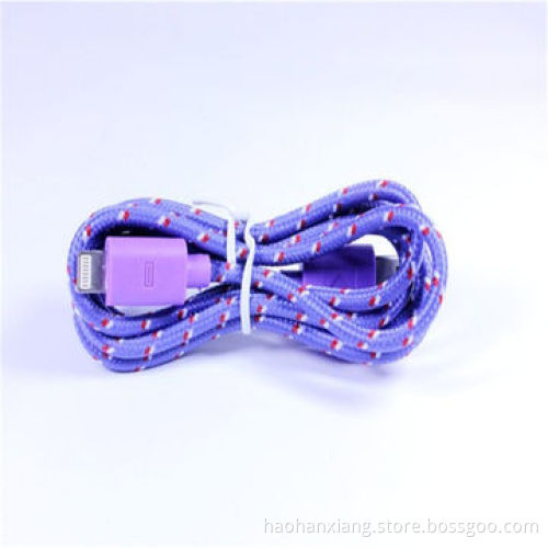 Round Fabric Braided Transfer Nylon Data Cable